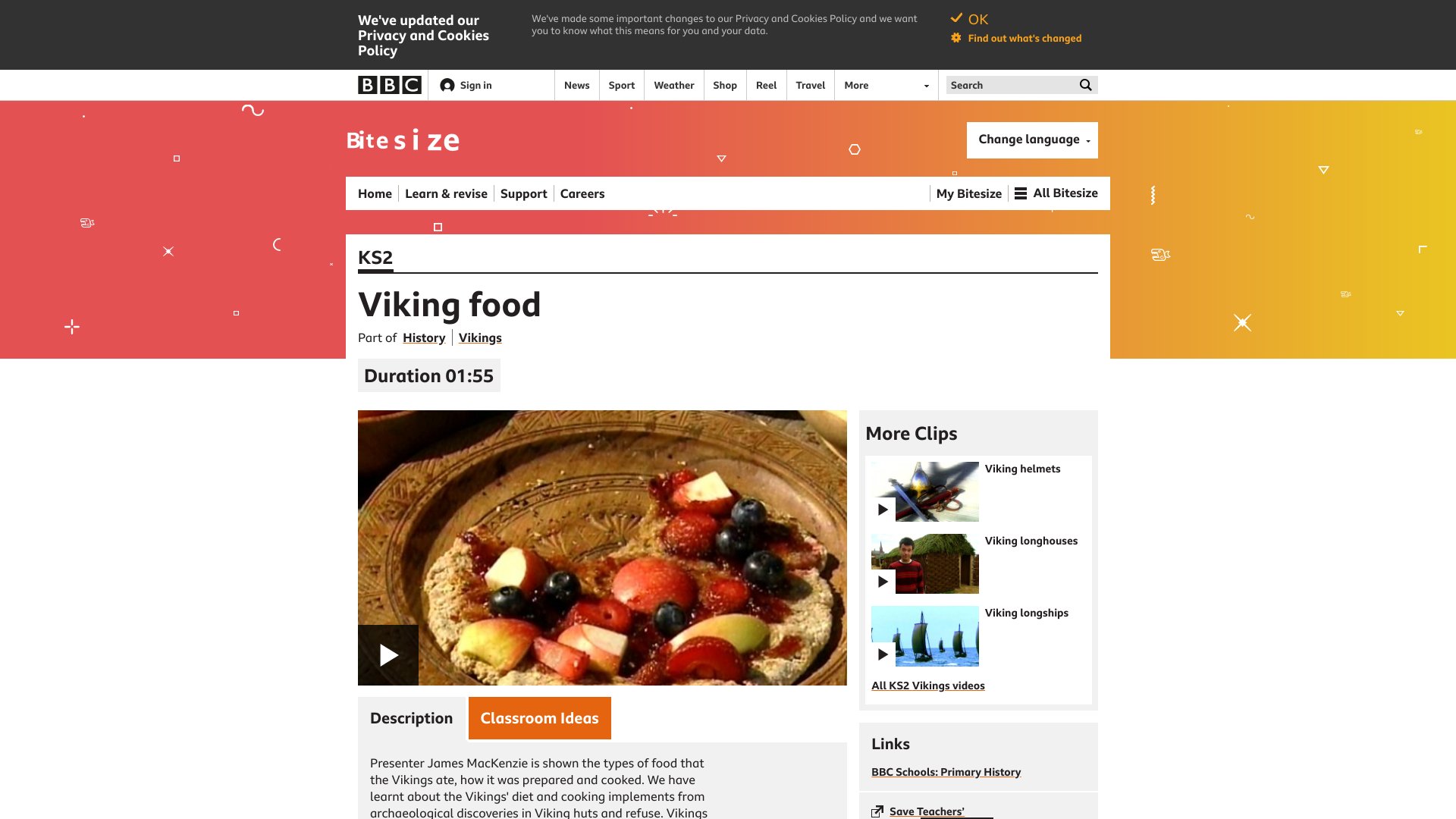 Viking food primary homework help
